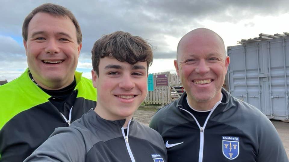 Three Chester referees together before a local fixture