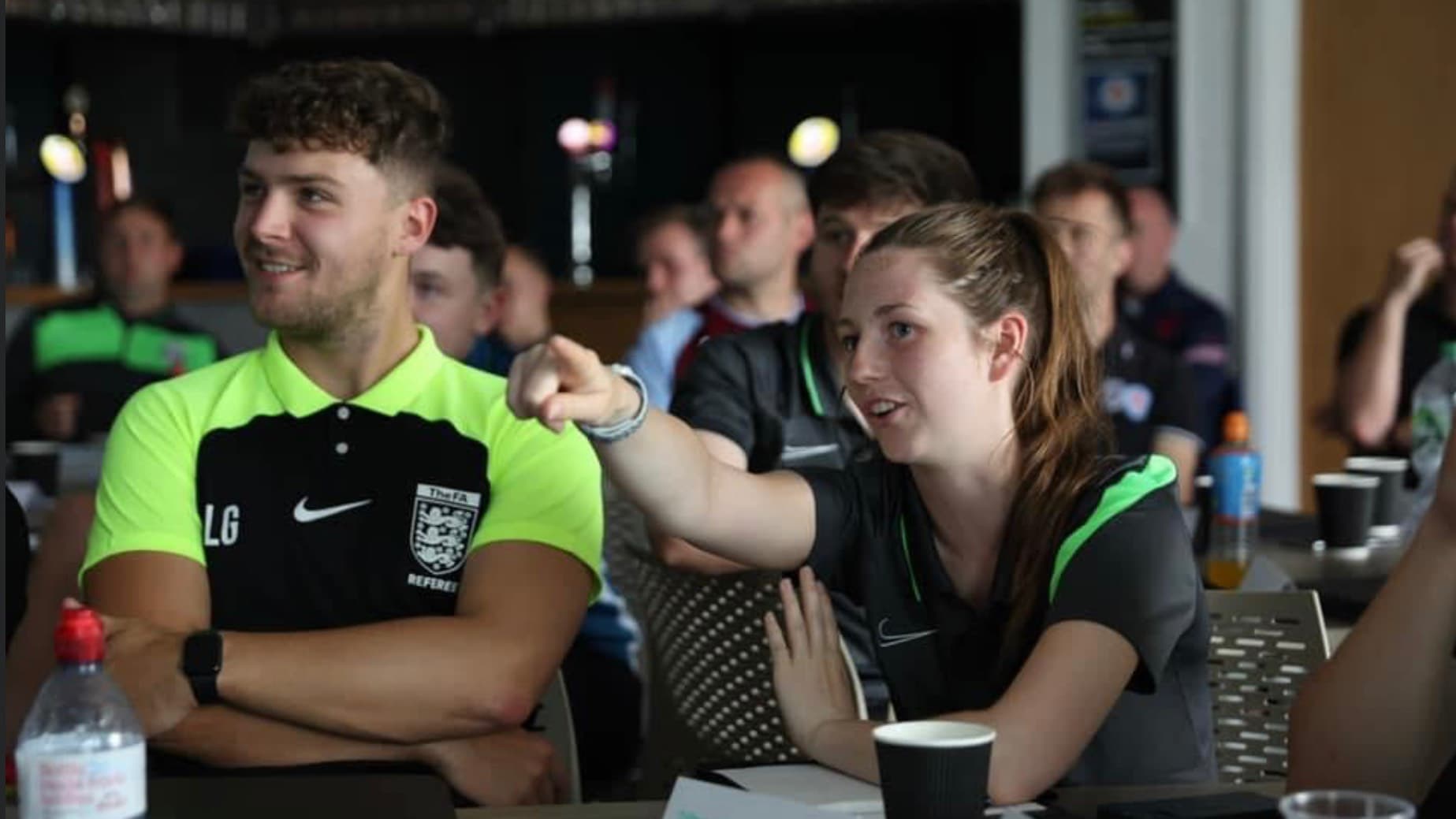 Chester referees taking part in a workshop session together